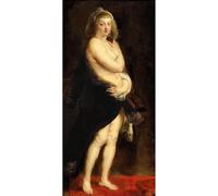 Stampa artistica su tela ad alta definizione - Rubens - Helena Fourment in a Fur Robe - 127 x 101 cm | Artistico per inaugurazione della casa, ufficio o camera da letto | arredamento elegante e
