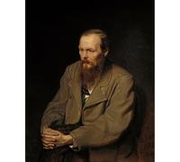 Stampa artistica su tela ad alta definizione - Vasily Perov - Ritratto di Fedor Dostoevskij - 127 x 101 cm | Artistico per inaugurazione della casa, ufficio o camera da letto | Decorazione elegante e