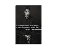 Stampa artistica su tela con citazioni di Denzel Washington, personaggi famosi del cinema e della televisione, personaggi della musica pop, decorazione artistica su tela, decorazione artistica per