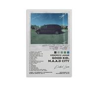 Stampa artistica su tela con immagine di Good Kid, M.A.A.D City Kendrick Lamar, poster artistico da appendere per casa, bar, decorazione artistica da parete per interni, senza cornice, 50 x 75 cm