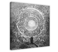 Stampa artistica su tela con immagine di Gustave Dore (La rosa bianca), visione dell'empireo, commedia divina e stampa artistica da parete moderna per camera da letto