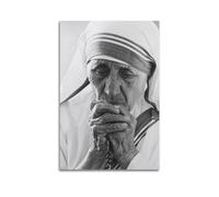 Stampa artistica su tela con immagine di Madre Teresa di Calcutta di Santa Teresa, tributo per soggiorno e camera da letto, poster decorativo da parete, 50 x 75 cm, senza cornice, stile 2