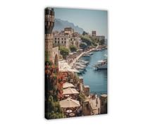 Stampa artistica su tela con immagine di Rhodes Island, decorazione per camera da letto, paesaggio decorativo, idea regalo, 50 x 75 cm
