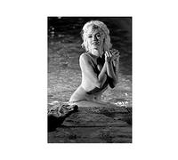 Stampa artistica su tela con la famosa ballerina americana e modella di Marilyn Monroe, poster su tela, decorazione artistica da parete per soggiorno, camera da letto, decorazione senza cornice, 20 x