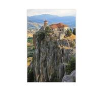 Stampa artistica su tela con monastero di Treskavec, decorazione per camera da letto, paesaggio, regalo, 20 x 30 cm