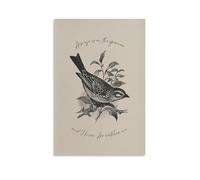 Stampa artistica su tela con motivo cristiano con il passero e il suo occhio è sul passero, per soggiorno, camera da letto, bagno, ufficio, casa, 30 x 45 cm