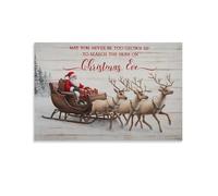 Stampa artistica su tela con scritta "May you never be too grown up to search the skies on Christmas", per soggiorno, camera da letto, bagno, ufficio, decorazione per la casa, 50 x 75 cm