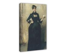 Stampa artistica su tela con stampa artistica da parete e stampa moderna con immagine di John Singer Sargent Lady with The Rose di John Singer e camera da letto, 30,5 x 45,7 cm
