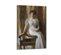 Stampa artistica su tela con stampa artistica su tela, con Mrs Harold Ritchie-John Collier, poster decorativo moderno per la casa, 30 x 45 cm