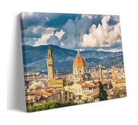 Stampa artistica su tela con vista sulla Cattedrale di Firenze e del Duomo, stampa artistica da parete, decorazione per la casa, 40 x 60 cm
