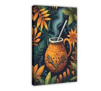 Stampa artistica su tela con Yerba Mate brasiliana, decorazione artistica da parete per soggiorno e camera da letto, 20 x 30 cm