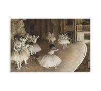 Stampa artistica su tela di Edgar Degas con prove di balletto sul palco, stampa artistica da parete moderna per la camera da letto, senza cornice, 40,6 x 61 cm