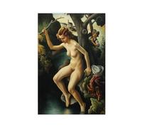 Stampa artistica su tela di Susanna And The Elders di Thomas Hart Benton, per camera di ragazzi e adolescenti, stampa artistica da parete su tela, senza cornice, 40,6 x 61 cm