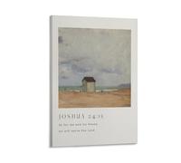 Stampa artistica su tela, motivo: Christian Joshua 24 15 As For Me And My Wall Art, per soggiorno, camera da letto, bagno, ufficio, decorazione per la casa, 40 x 60 cm