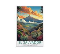 Stampa artistica su tela, motivo: El Salvador Centro America, per ufficio, famiglia, camera da letto, regalo, decorazione da parete, 60 x 90 cm, senza cornice