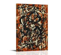 Stampa artistica su tela, motivo: Jackson Pollock, stampa su tela, decorazione per soggiorno, pareti, case, 60 x 90 cm