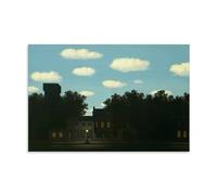 Stampa artistica su tela, motivo: René Magritte - L'impero delle luci II, stampa artistica da parete, decorazione moderna, 40 x 60 cm