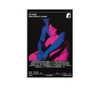 Stampa artistica su tela per decorare la casa, la camera da letto, con scritta in lingua inglese "WHO REALLY CARES TV Girl", decorazione artistica da parete per la casa, la camera da letto