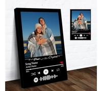 Stampa artistica su tela personalizzata con Spotify Song - Carica la tua foto e la tua canzone per una stampa da parete personalizzata, ideale per un regalo romantico