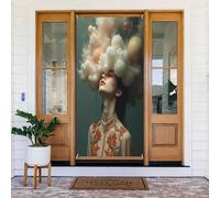 Stampa astratta nuvola n. 15 coperture decorative per porte, striscione per interni ed esterni, primavera, estate, autunno, inverno, Halloween, Natale, decorazioni per la casa