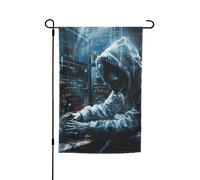 Stampa attacco hacker versatile ed elegante bandiera da giardino per tutte le stagioni Outdoor Yard Decor Portici Giardini