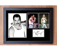 Stampa autografata di Freddie Mercury (cornice A4, 34 x 24 cm)