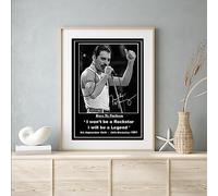 Stampa autografata e autografata di Freddie Mercury (stampa A3, 42 x 29,7 cm)