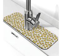 Stampa birra Un tappetino per rubinetto per lavello da cucina, assorbente ad asciugatura rapida paraspruzzi, tappetino di drenaggio intorno al rubinetto per lavello da cucina, tappetino per lavello da