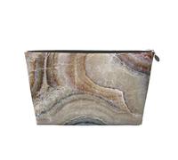 Stampa blu pallido di pietra onice, Borsa da toilette Borsa per trucco Borsa per cosmetici Borsa da toilette da viaggio portatile