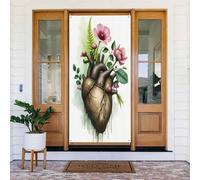 Stampa botanica astratta n. 102 coperture decorative per porte, striscione per interni ed esterni, primavera, estate, autunno, inverno, Halloween, Natale, decorazioni per la casa