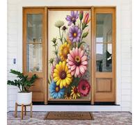 Stampa botanica colorata n. 133 copertine decorative per porte, decorazioni per interni ed esterni, primavera, estate, autunno, inverno, Halloween, Natale, decorazioni per la casa