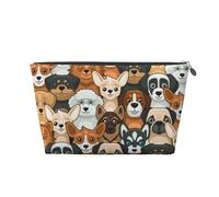 Stampa cane stile cartone animato, Borsa da toilette Borsa per trucco Borsa per cosmetici Borsa da toilette da viaggio portatile