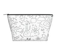 Stampa chimica bianco nero, Borsa da toilette Borsa per trucco Borsa per cosmetici Borsa da toilette da viaggio portatile