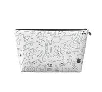 Stampa chimica bianco nero, Borsa da toilette Borsa per trucco Borsa per cosmetici Borsa da toilette da viaggio portatile