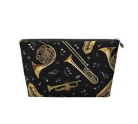 Stampa classica di strumenti musicali, Borsa da toilette Borsa per trucco Borsa per cosmetici Borsa da toilette da viaggio portatile