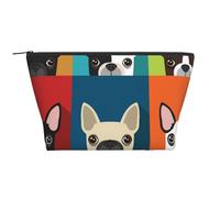 Stampa colorata Boston Terrier, Borsa da toilette Borsa per trucco Borsa per cosmetici Borsa da toilette da viaggio portatile