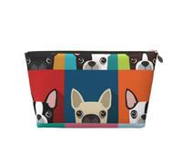 Stampa colorata Boston Terrier, Borsa per il trucco Borsa per cosmetici Borsa da toilette da viaggio portatile Borsa da toilette