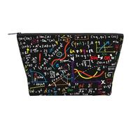 Stampa colorata di formule matematiche, Borsa da toilette Borsa per trucco Borsa per cosmetici Borsa da toilette da viaggio portatile