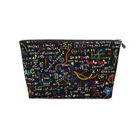 Stampa colorata di formule matematiche, Borsa da toilette Borsa per trucco Borsa per cosmetici Borsa da toilette da viaggio portatile