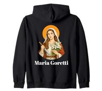 Stampa con Citazione di Santa Maria Goretti Felpa con Cappuccio