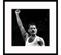 Stampa con cornice Freddy mercury nero 40x40 cm Nero