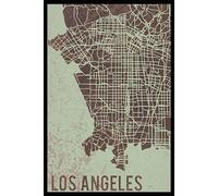 Stampa con cornice Los Angeles nero 40x60 cm Nero