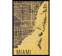Stampa con cornice Miami nero 40x60 cm Nero