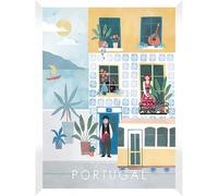 Stampa con cornice Portugal bianco 30x40 cm Bianco