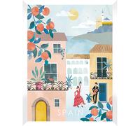 Stampa con cornice Spain bianco 30x40 cm Bianco