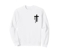 Stampa con Croce Cristiana Faith Over Fear Davanti e Dietro Felpa