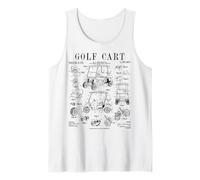 Stampa con Disegno di Brevetto Vintage Divertente per Golfisti Canotta