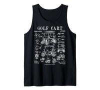 Stampa con Disegno di Brevetto Vintage Divertente per Golfisti Canotta