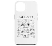 Stampa con disegno di brevetto vintage divertente per golfisti Custodia per iPhone 13
