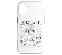 Stampa con disegno di brevetto vintage divertente per golfisti Custodia per iPhone 16